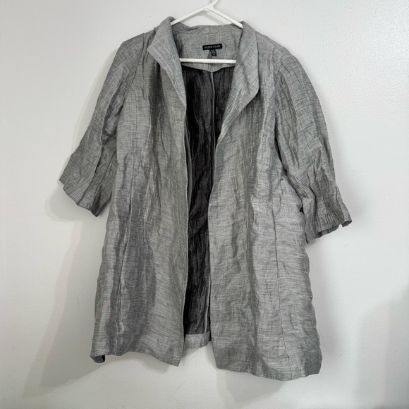 Eileen Fisher Jackets & Blazers - Eileen Fisher Linen Doubleweave Crinkle Sheen Jacket